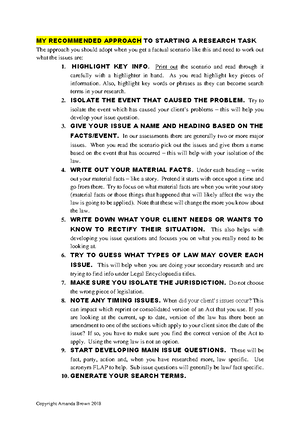 LLB201 TASK 1 - Semester 1 - LLH201 Legal Research – Semester 1 2024 ...
