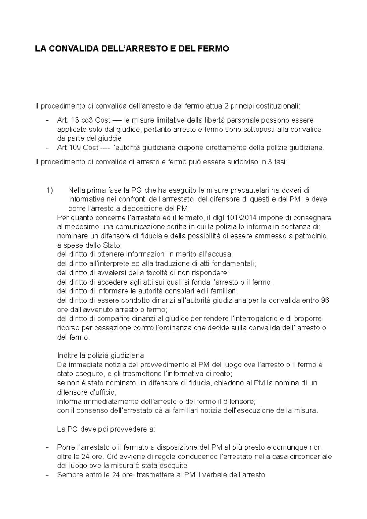 Convalida Arresto E Fermo - Manuale Di Procedura Penale - LA CONVALIDA ...