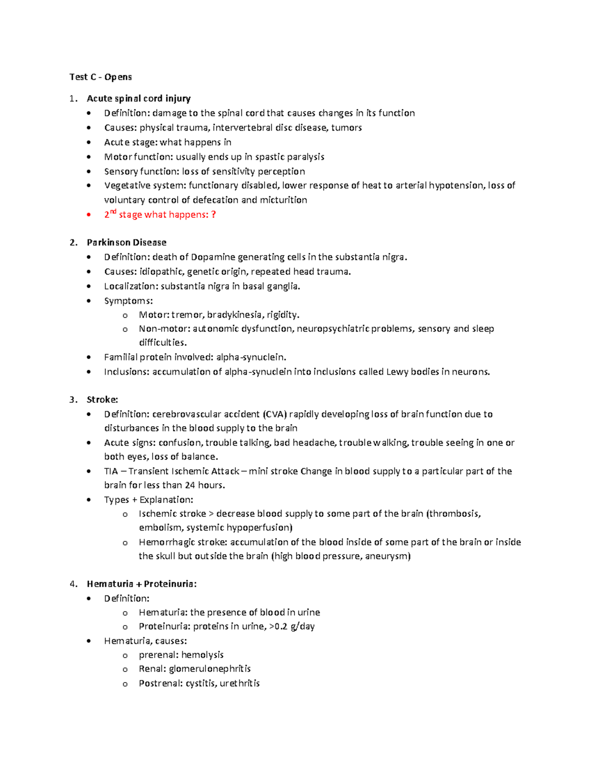  Test C Opens of pathophys summer semester and Phonology