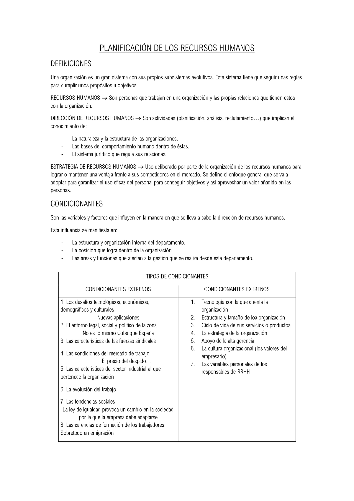 Planificación De Los RRHH - PLANIFICACI”N DE LOS RECURSOS HUMANOS ...