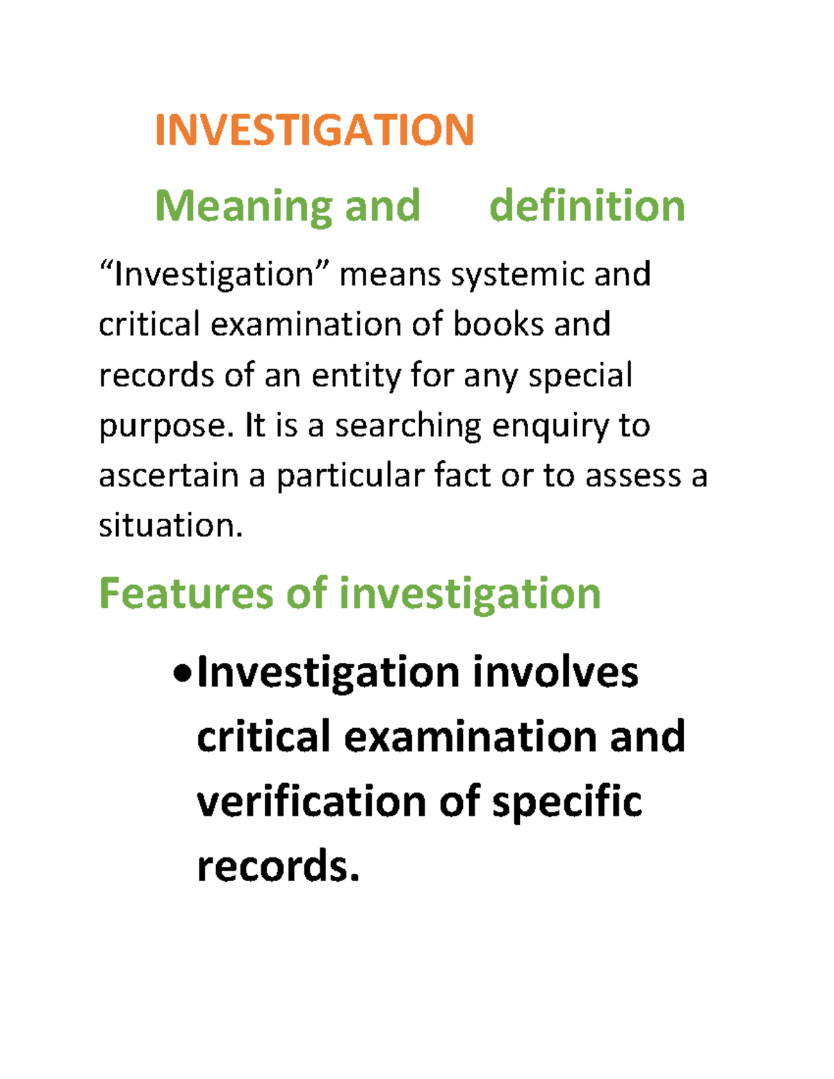 What Does Investigate Mean In English