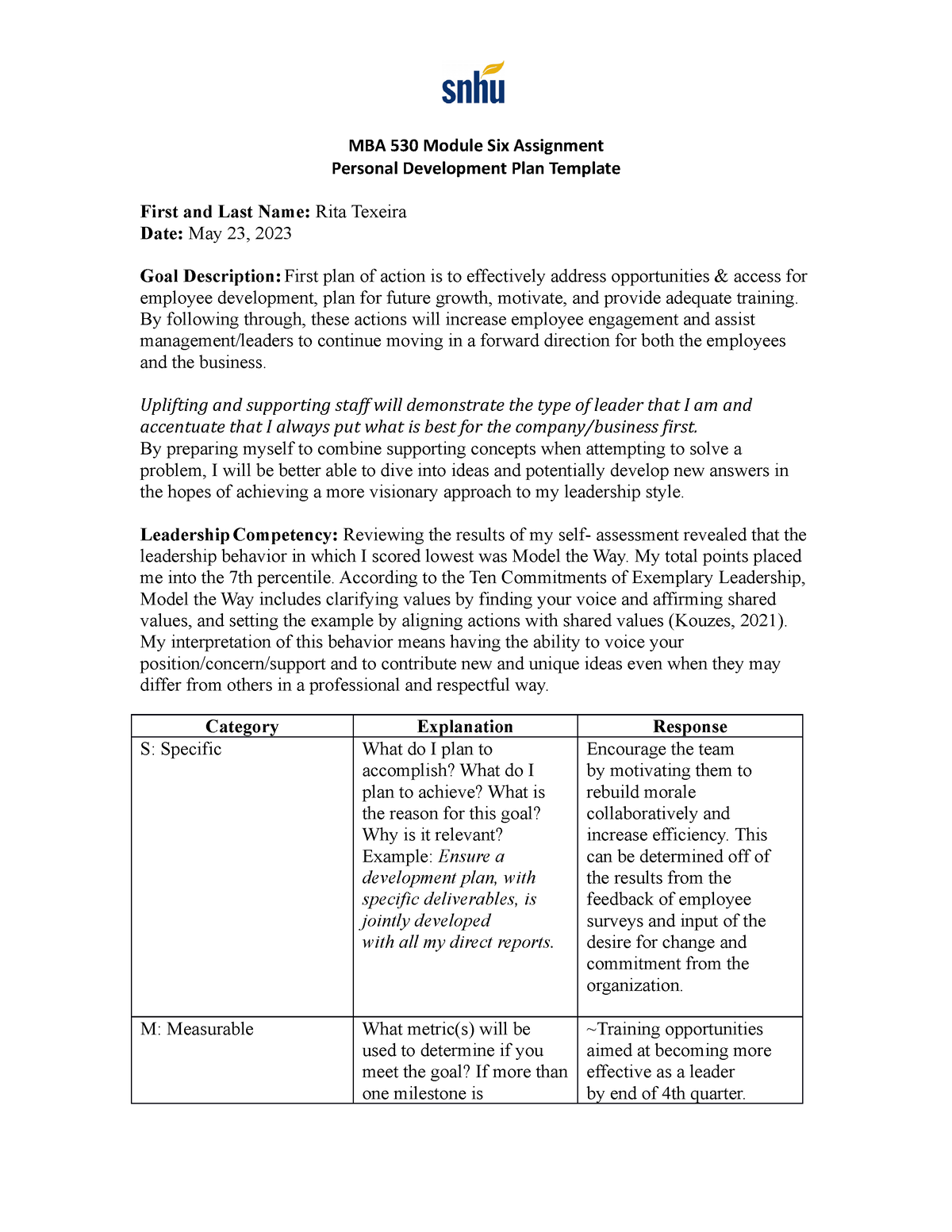 mba 530 module four case study guidelines and rubric
