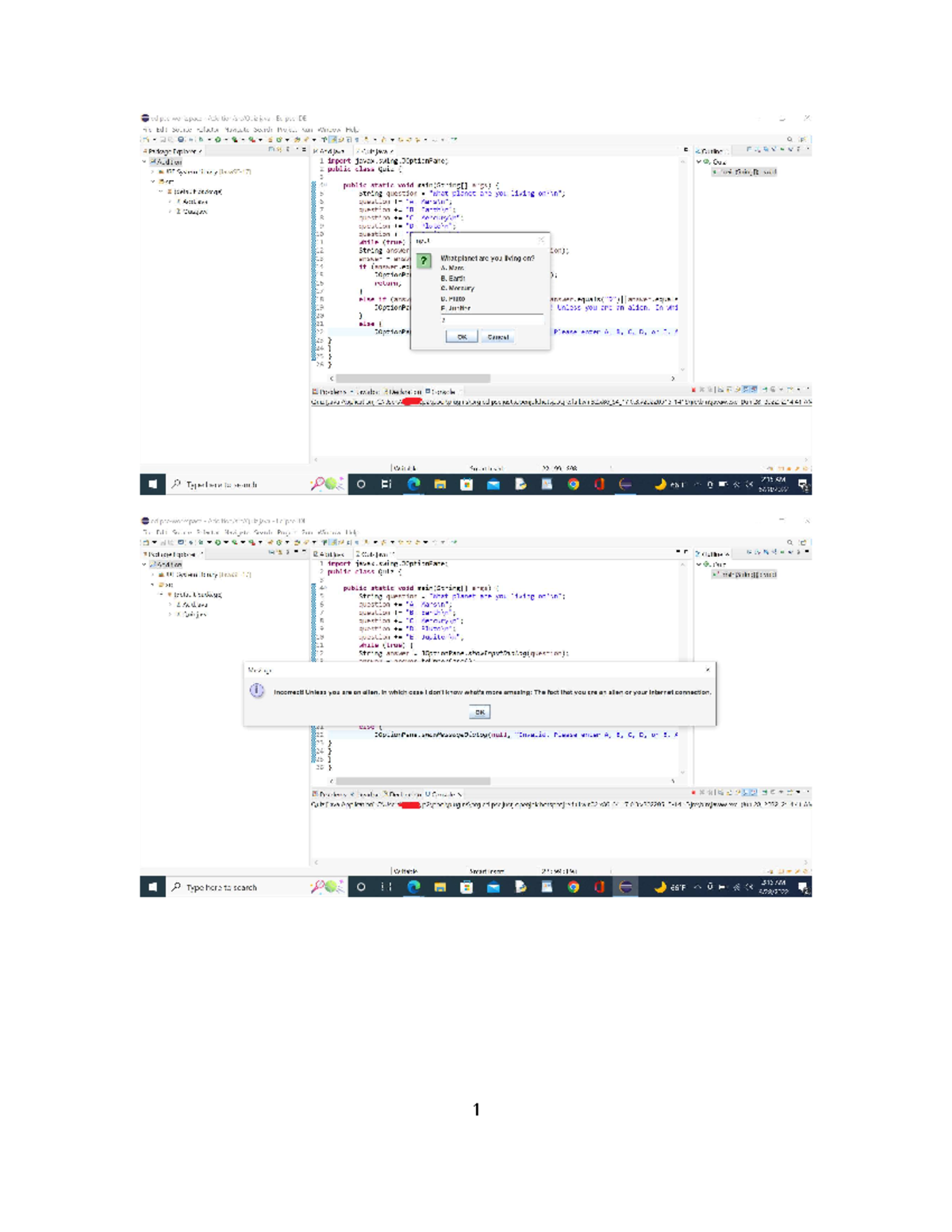 cs1102 programming assignment unit 1