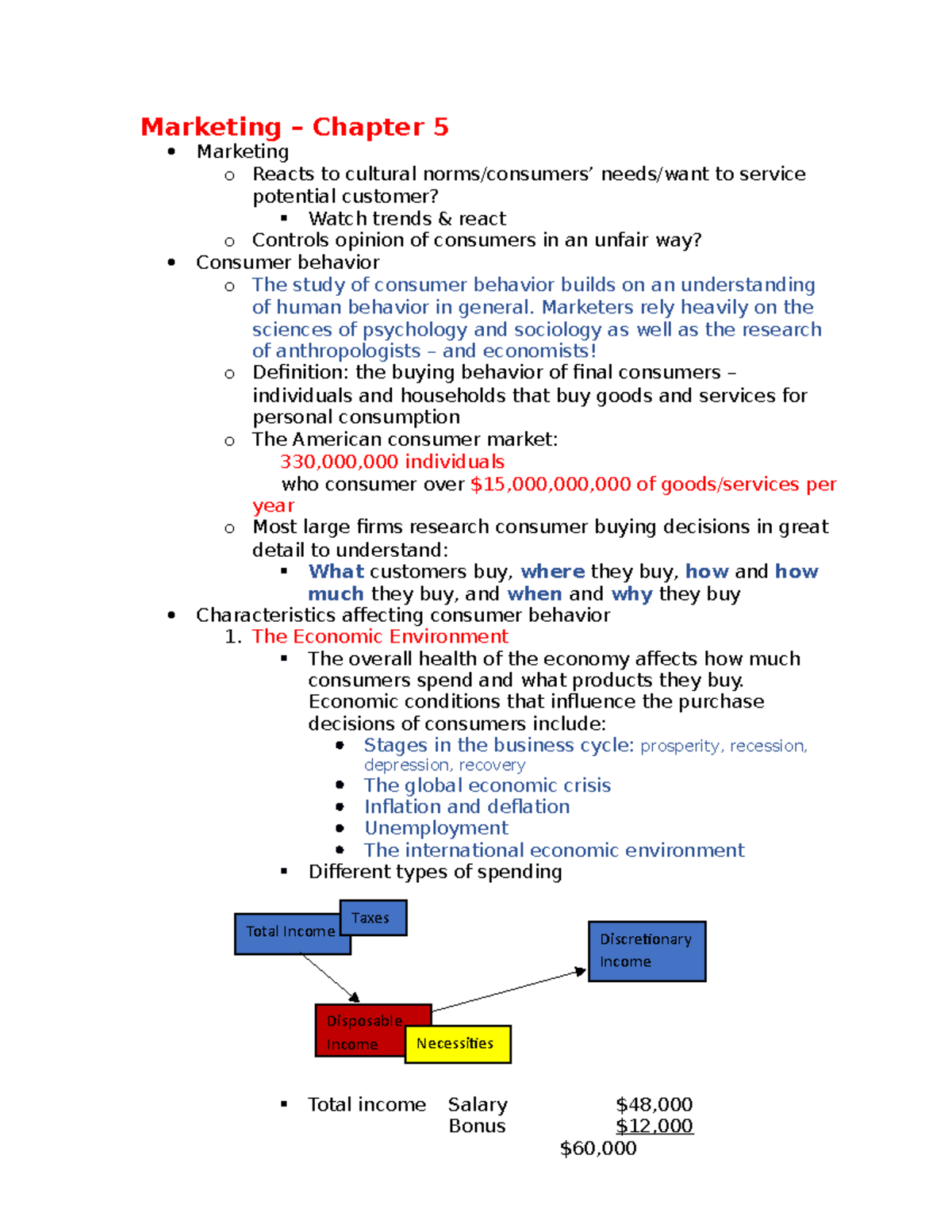 Marketing Chapter 5 Notes - Marketing – Chapter 5 Marketing O Reacts To ...