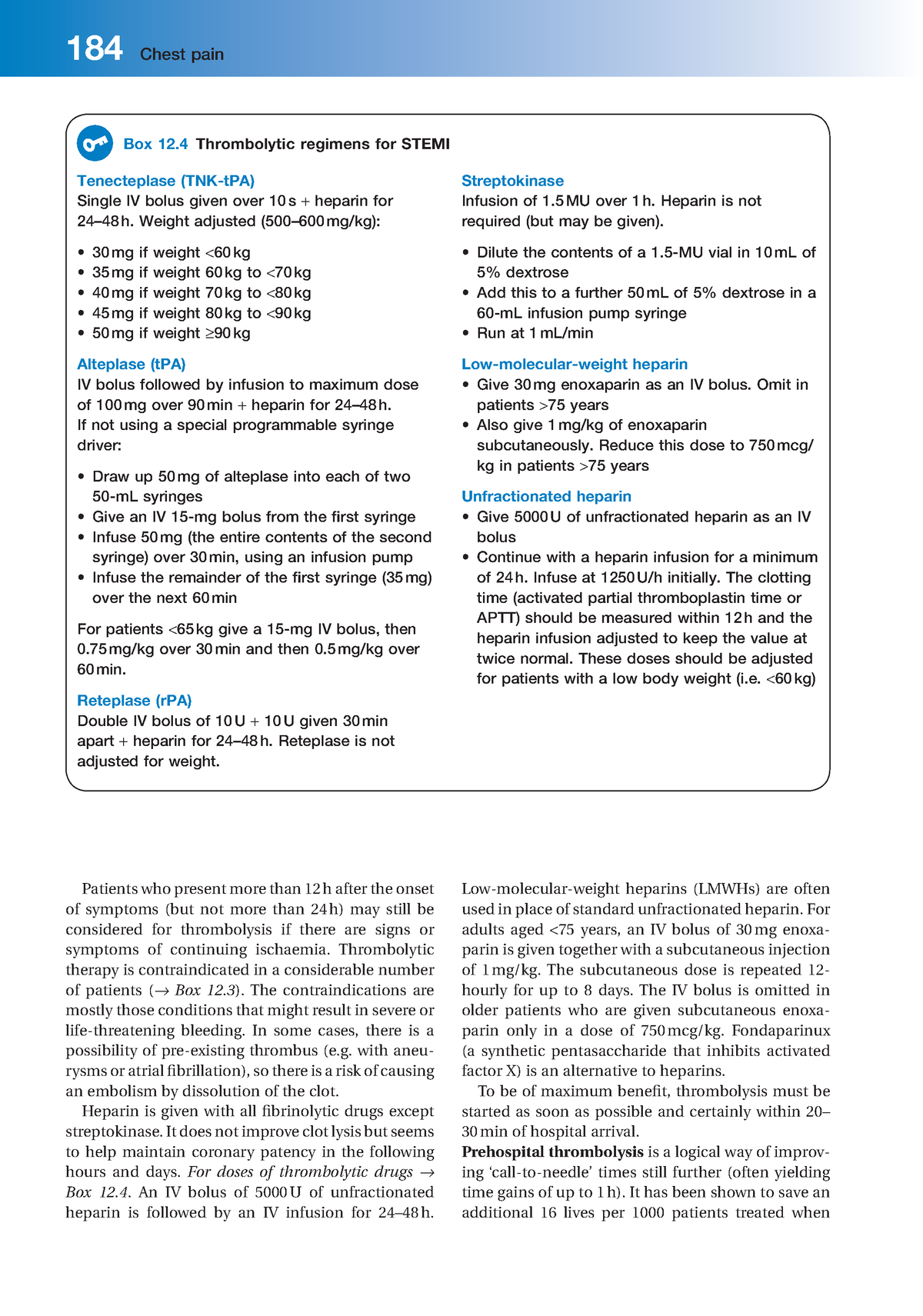 Emergency medicine-66 - 184 Chest pain Low-molecular-weight heparins ...