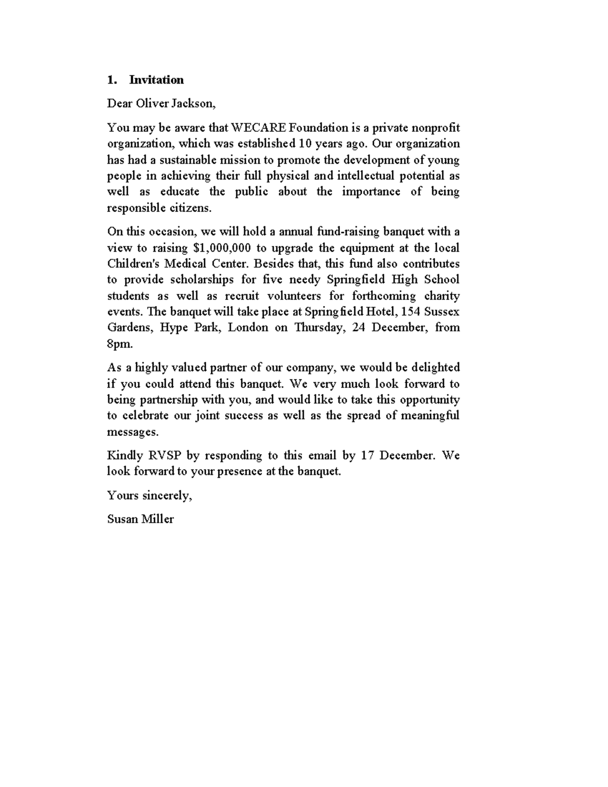 Invitation BTVN COB1 Invitation Dear Oliver Jackson, You may be