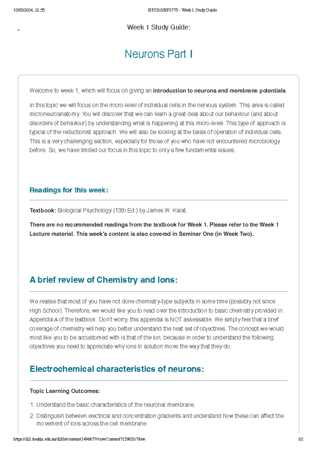 HPS310 Week 1 - Study Guide - 10/03/2024, 22:55 HPS310/HPS775 - Week 1 ...