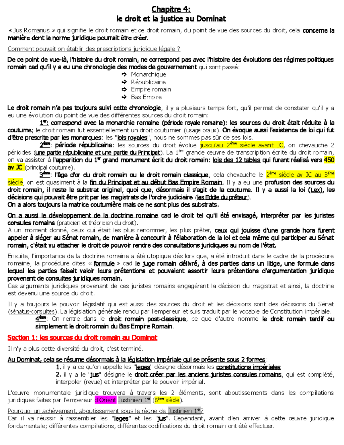 8. Partie 2 Chapitre 4 LE droit et la justice au Dominat - Chapitre 4 ...