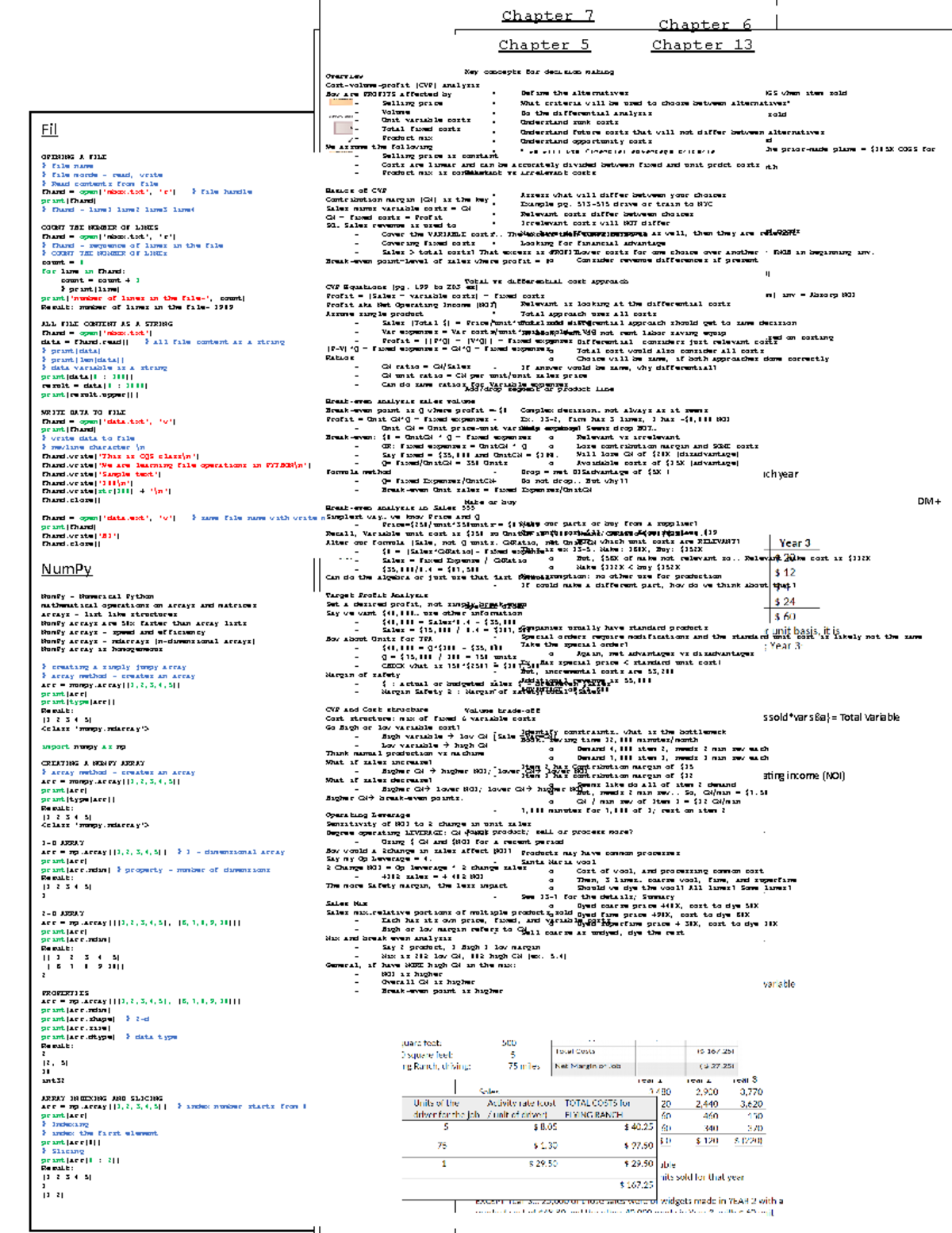 Print THIS #3 - Notes - Chapter 6 Reconcile Var cost to Absorption Cost ...