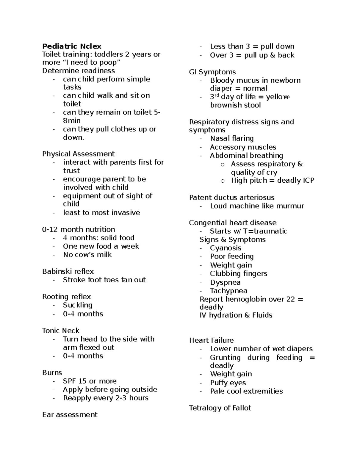 Nclex flashcards - notes - Pediatric Nclex Toilet training: toddlers 2 ...