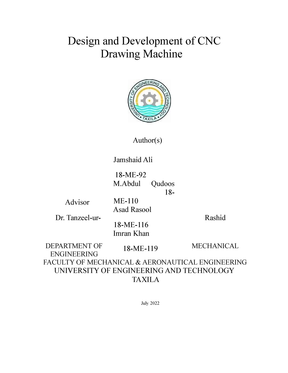 thesis cnc machine