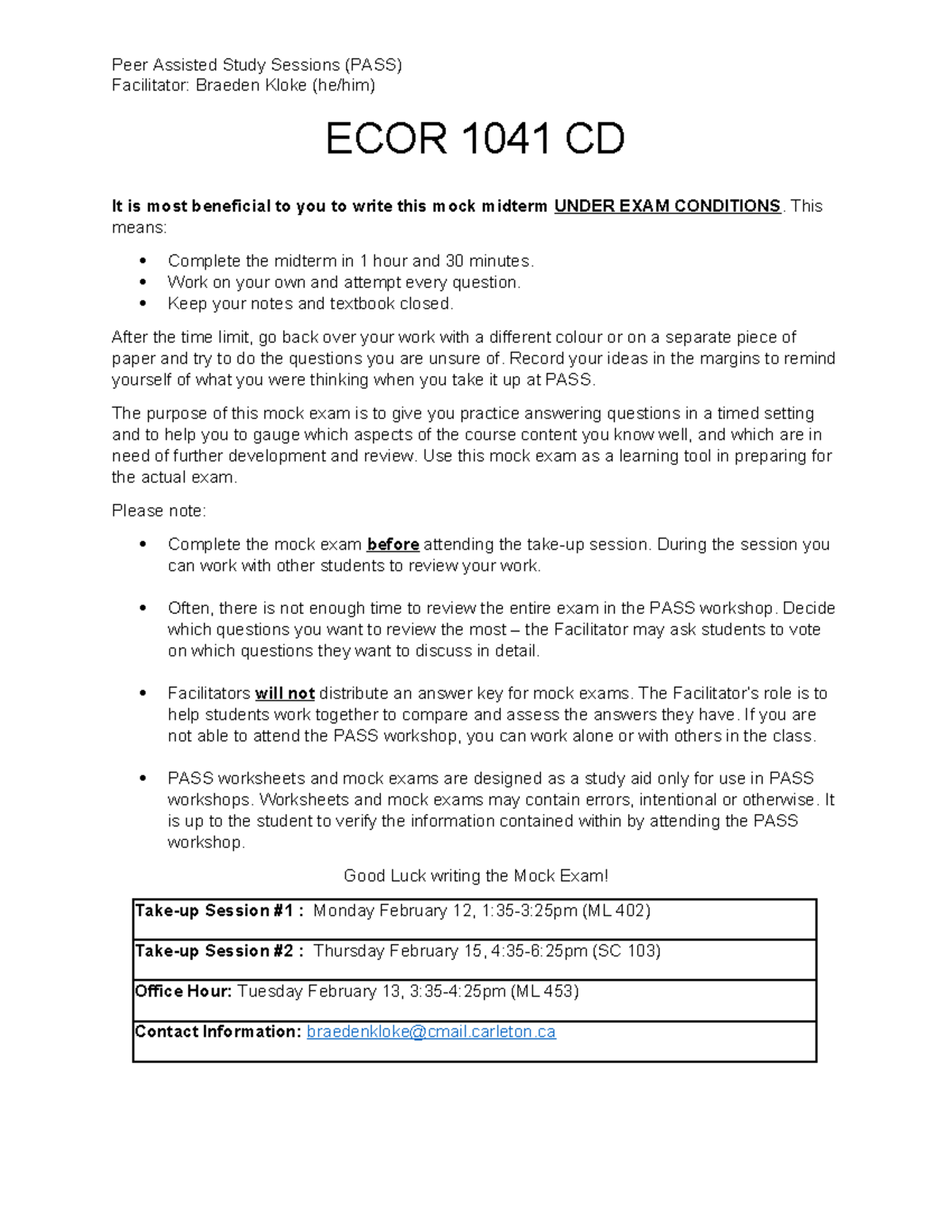 ECOR 1041 CD - Mock Final - Facilitator: Braeden Kloke (he/him) ECOR ...