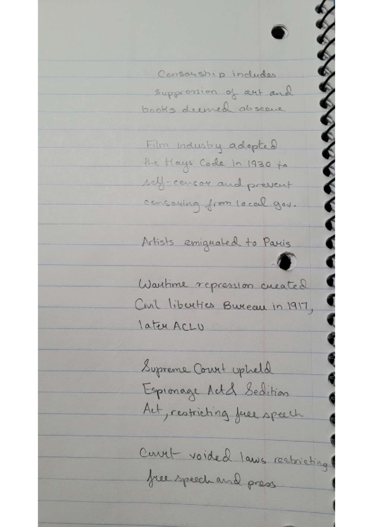 Chapter 20 notes - Censorship includes suppression of art and books ...