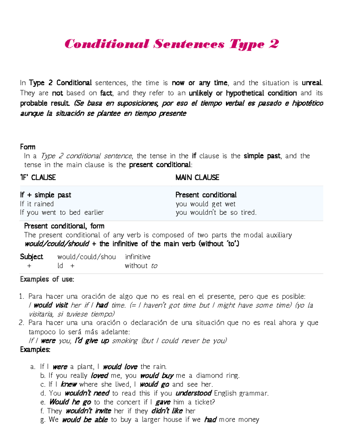 British School FVG - Conditional sentences – type III: We use the third  conditional (if + past perfect, would + have + past participle) to talk  about something in the past that