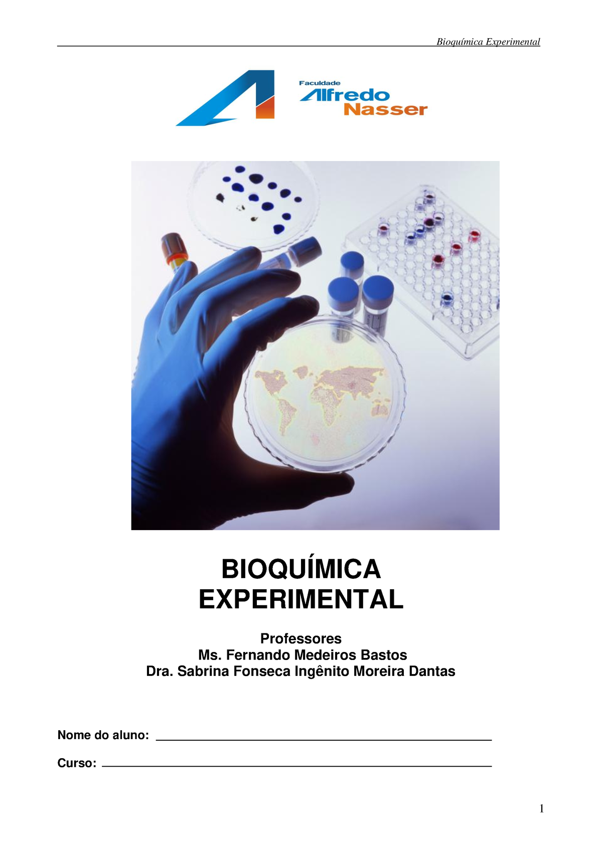 Apostila De Bioquímica BioquÍmica Experimental Professores Ms