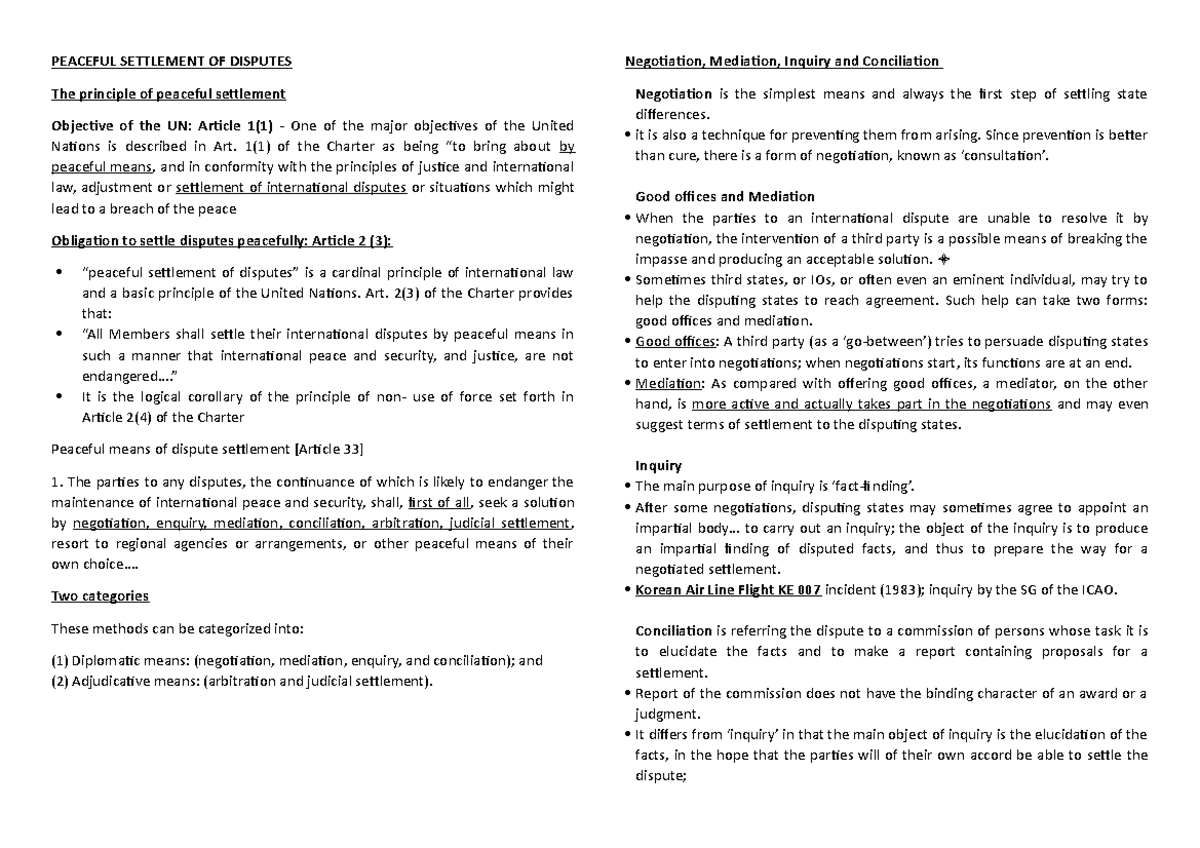 peaceful-settlement-of-disputes-peaceful-settlement-of-disputes-the