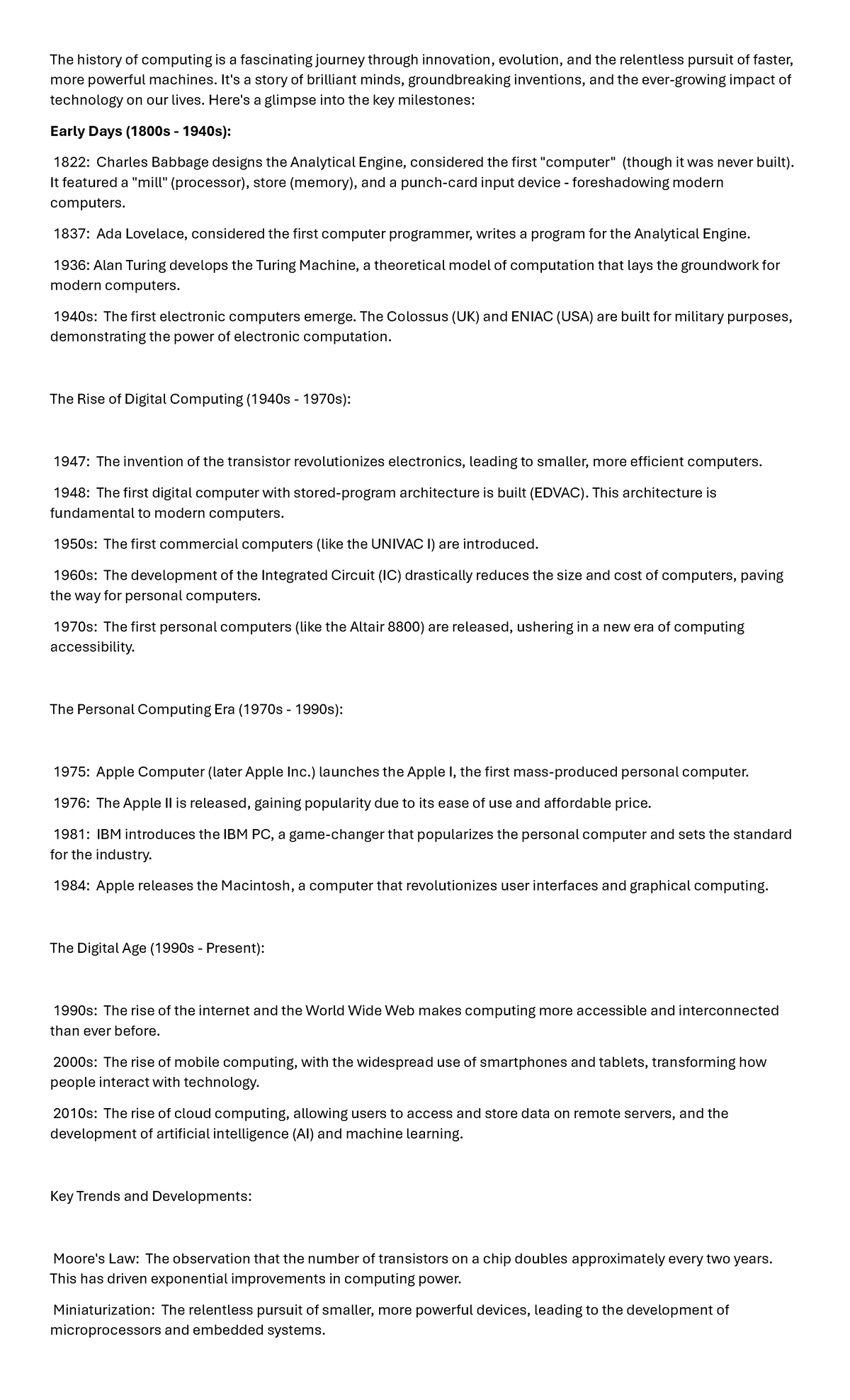 The history of computing - It's a story of brilliant minds ...