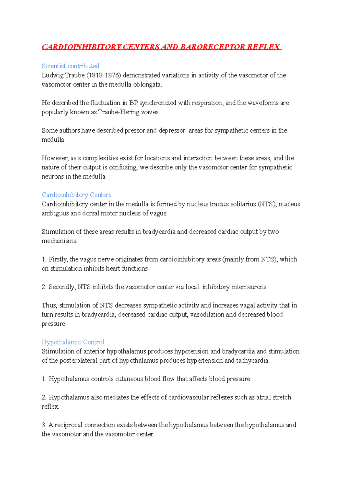 Cardioinhibitory Centers And Baroreceptor Reflex Cardioinhibitory Centers And Baroreceptor