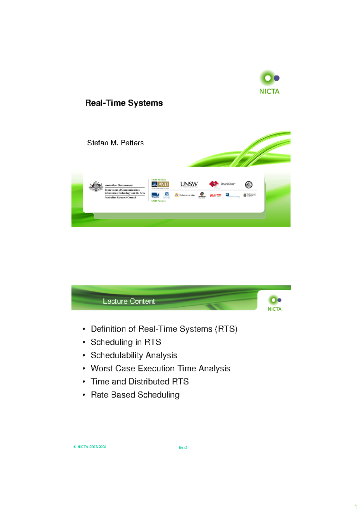 Software Project Management Real Time Systems Stefan M Petters Software Project Management Real Time Systems Stefan M Petters