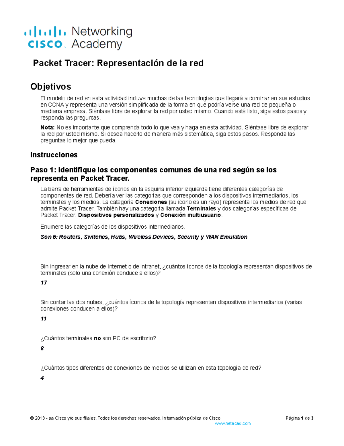 1.5.7 Packet Tracer - Network Representation - Packet Tracer ...