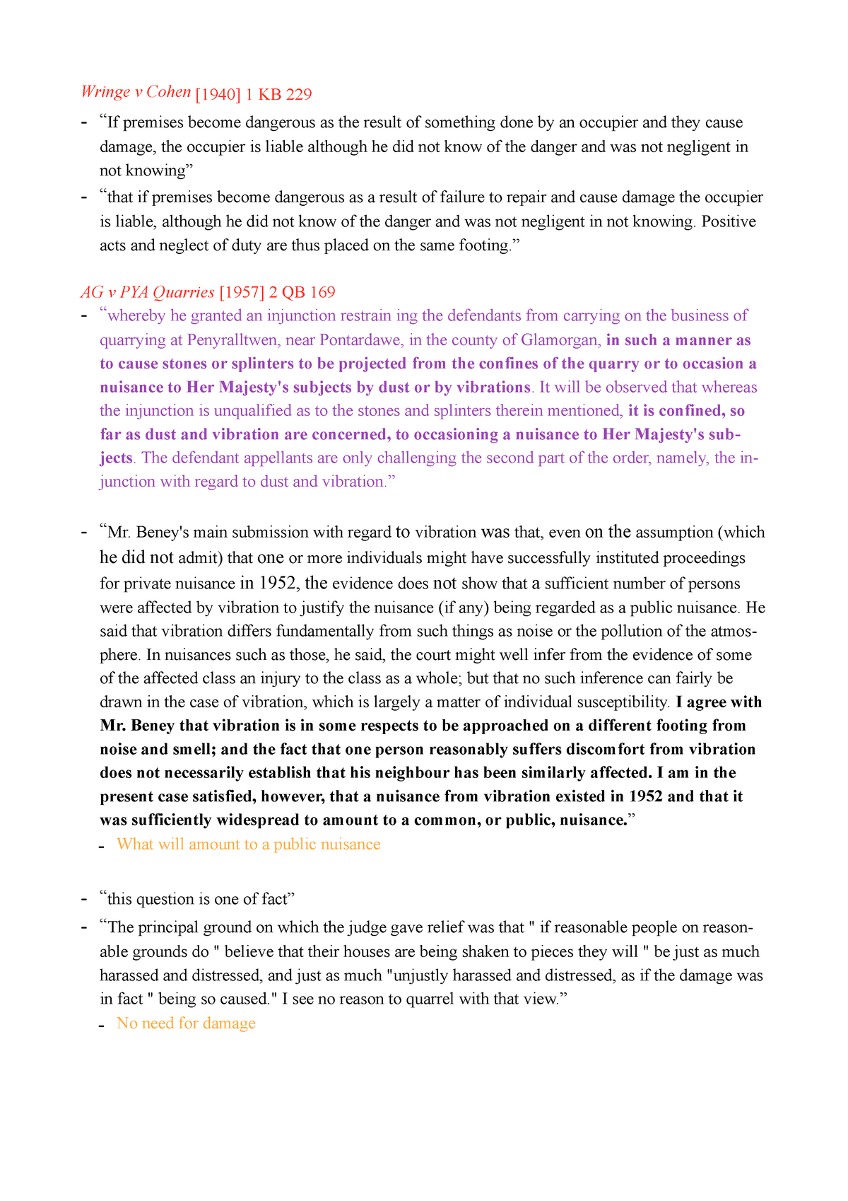 public-nuisance-summary-tort-law-wringe-v-cohen-1940-1-kb-229