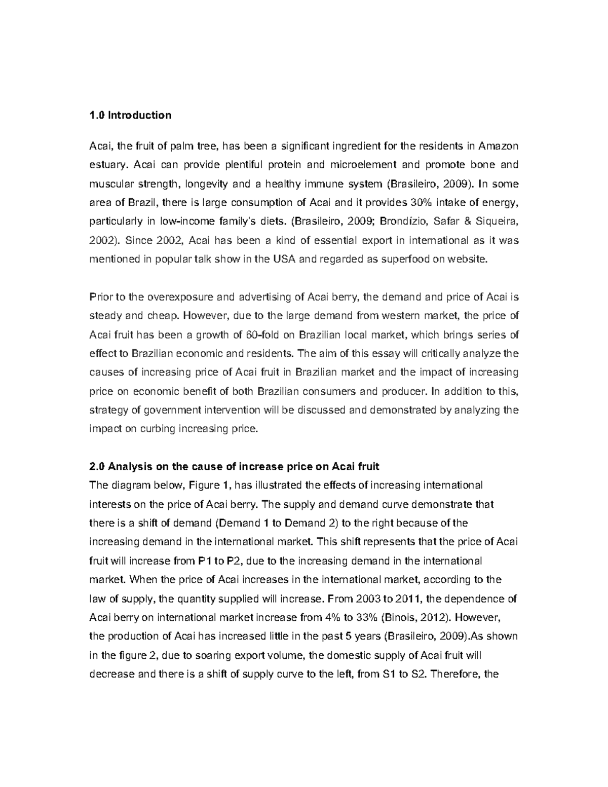 Eco2 assessment 2 - Grade: 7 - 1 Introduction Acai, the fruit of palm ...