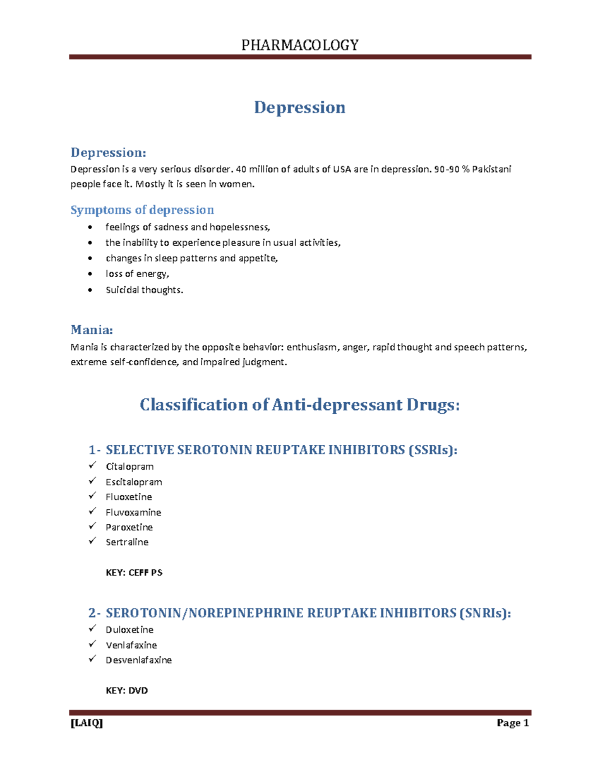 quantitative research about depression pdf