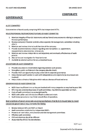Audit notes - $XGLW SURFHGXUHV - Studocu