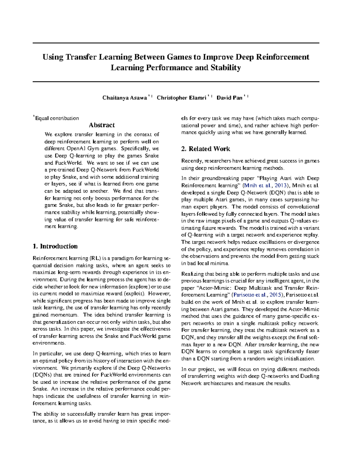 2017 Asawa Elamri Pan Transfer Learning Paper - Using Transfer Learning ...
