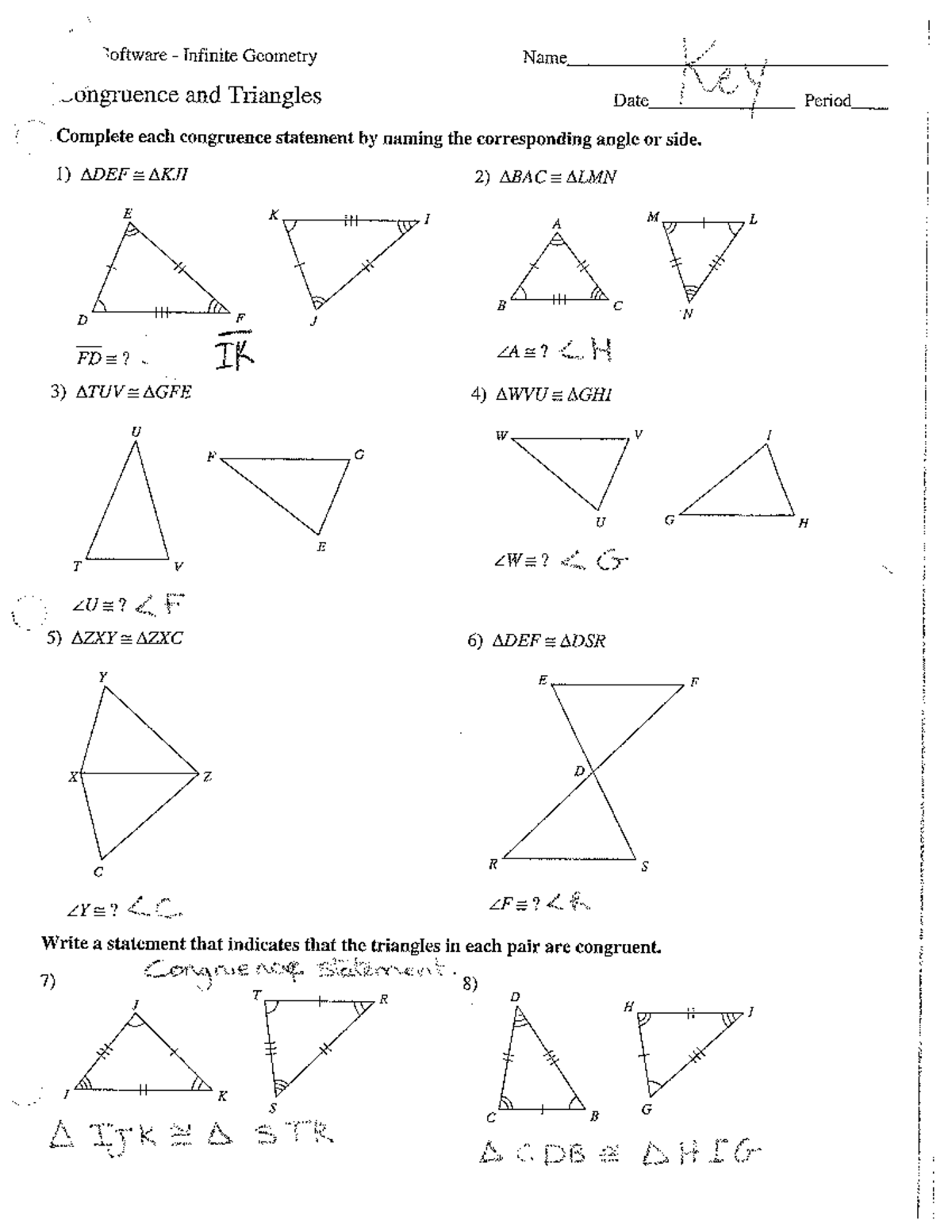 Homwork answers congruency 2 - MATH 302 - Studocu