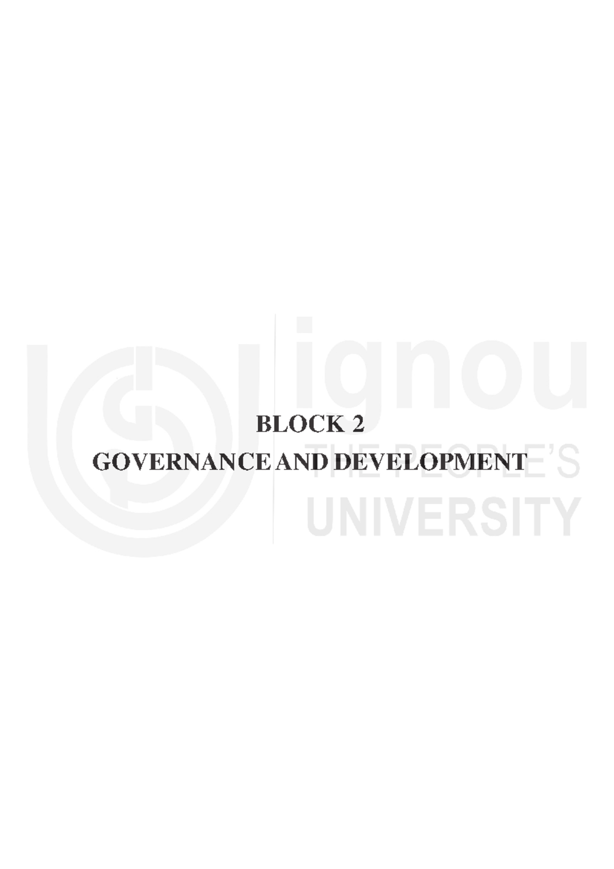 Block2 Governance and Development BLOCK 2 GOVERNANCE AND DEVELOPMENT 68 Blank 7 0 5