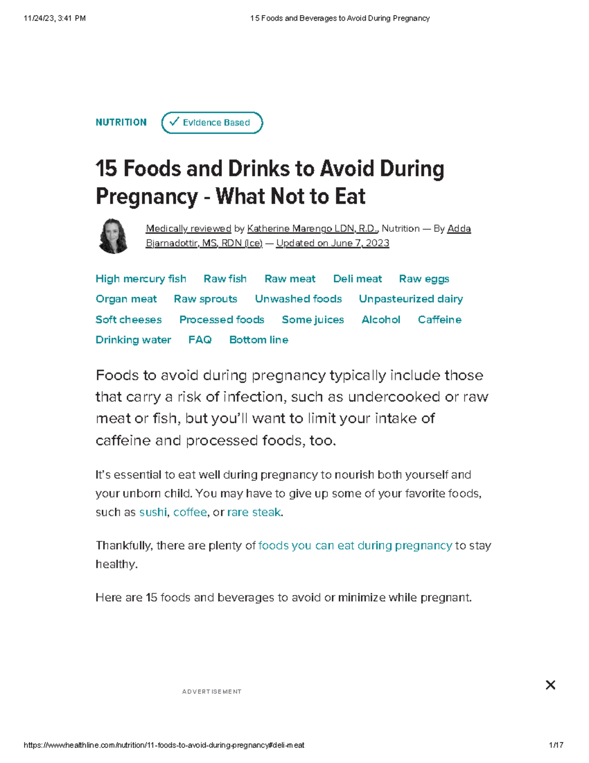 15 Foods and Beverages to Avoid During Pregnancy NUTRITION 15 Foods