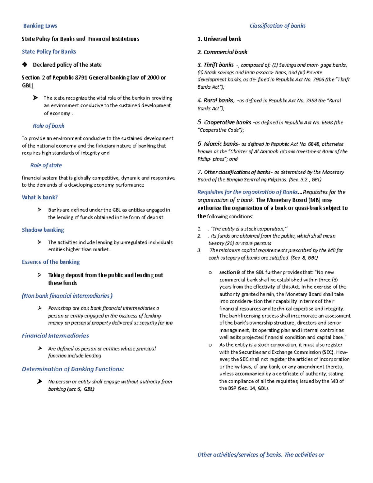 Banking-Laws - None - Banking Laws State Policy for Banks and Financial ...