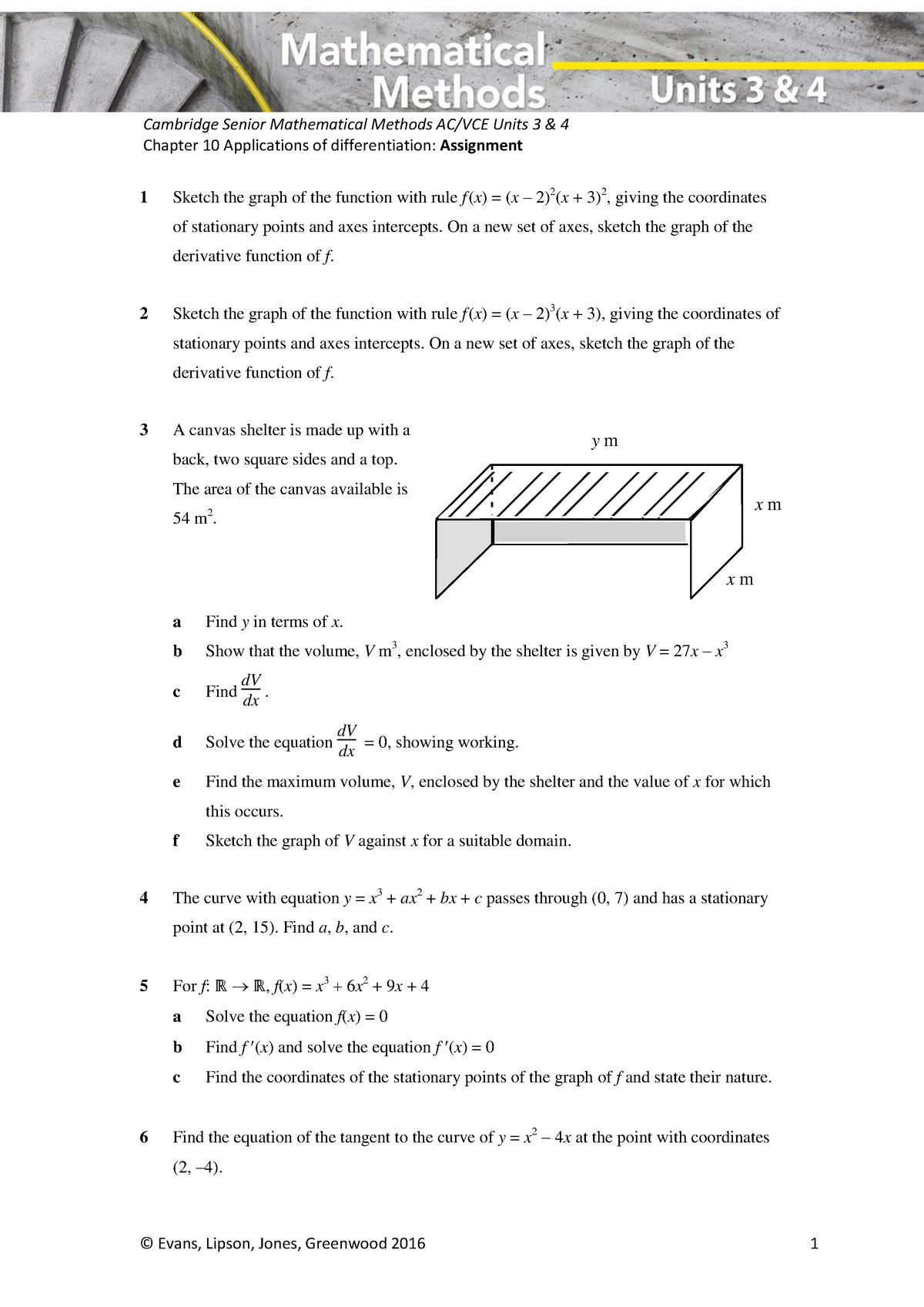 Maths - ftgyhuji - Chapter 10 Applications of differentiation ...