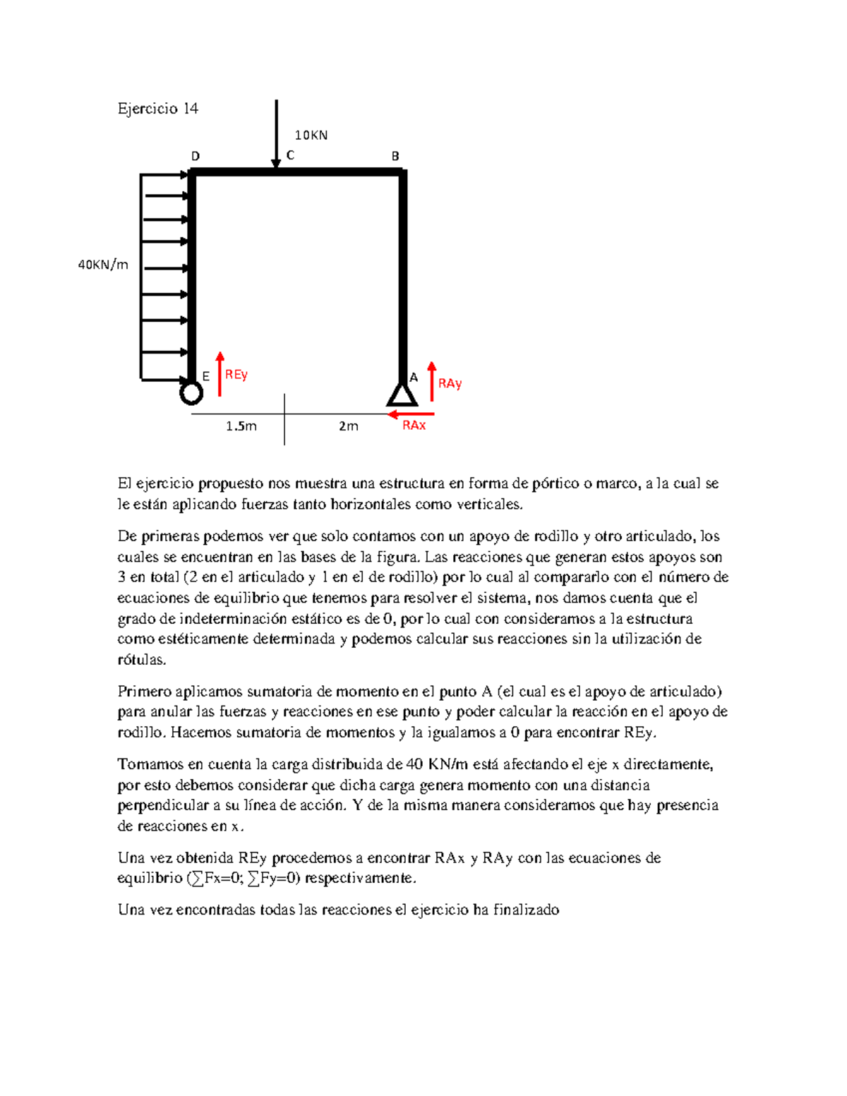 14va Viga - EJERCICIOS DE CALCULOS DE REACCIONES EN VIGAS - Estatica ...