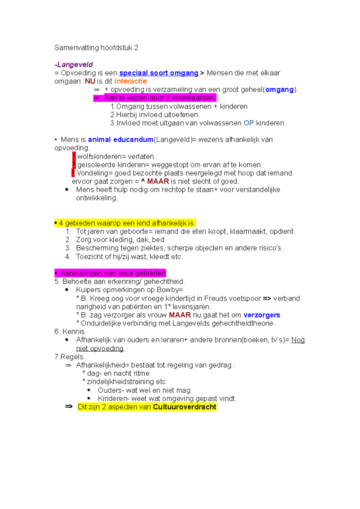 Hoofdstuk 2 - Samenvatting Pedagogiek Voor Professionele Opvoeders ...