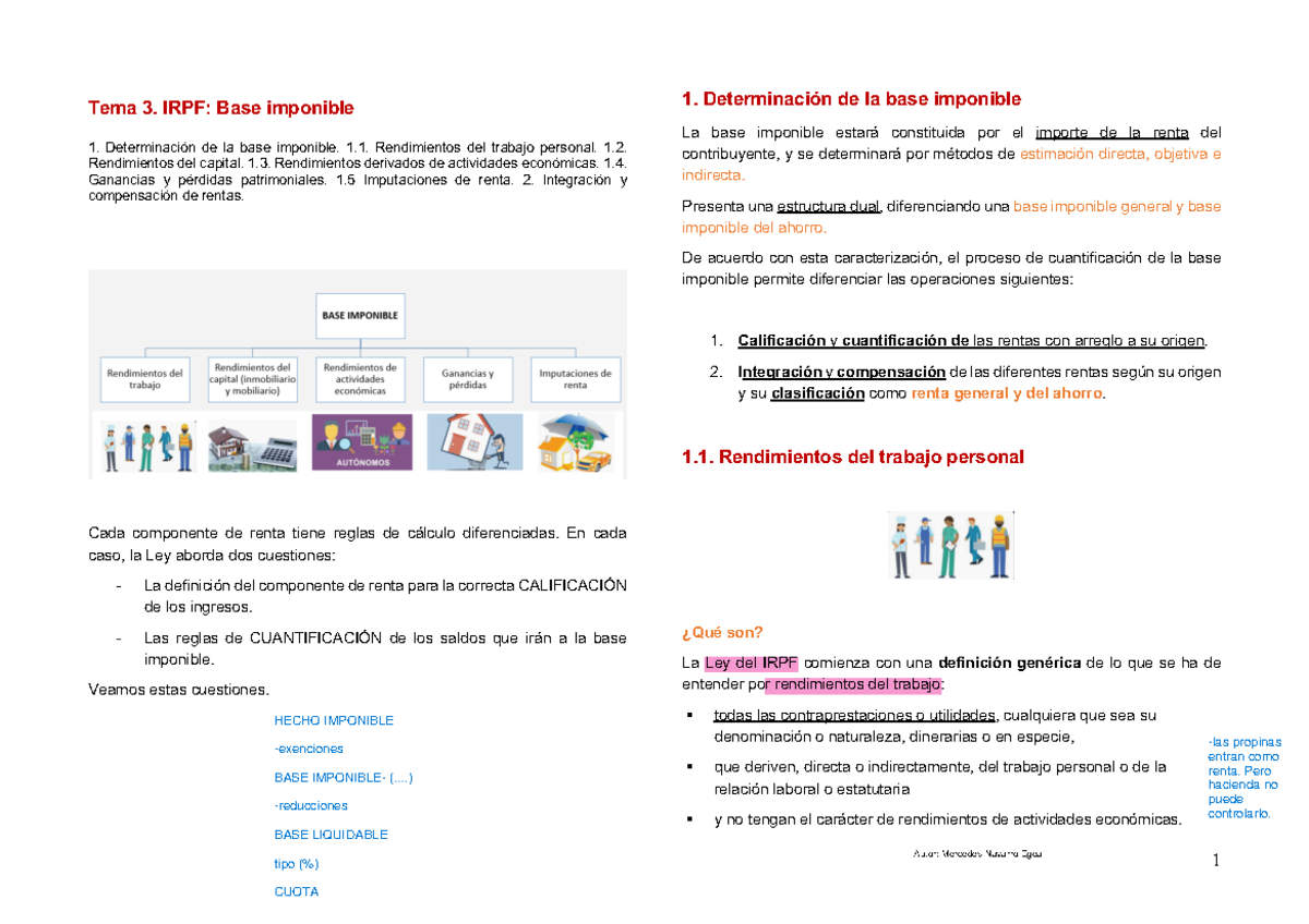 Tema 3 IRPF Base Imponible - Tema 3. IRPF: Base Imponible 1 ...