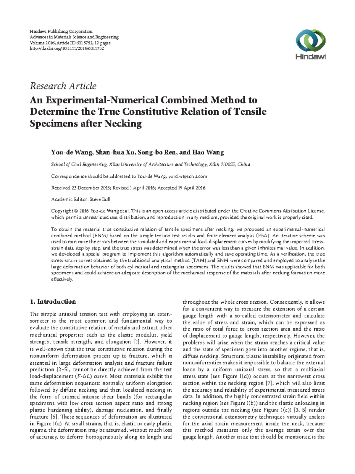 Numerical and experimental methods for stress analysis - Research ...