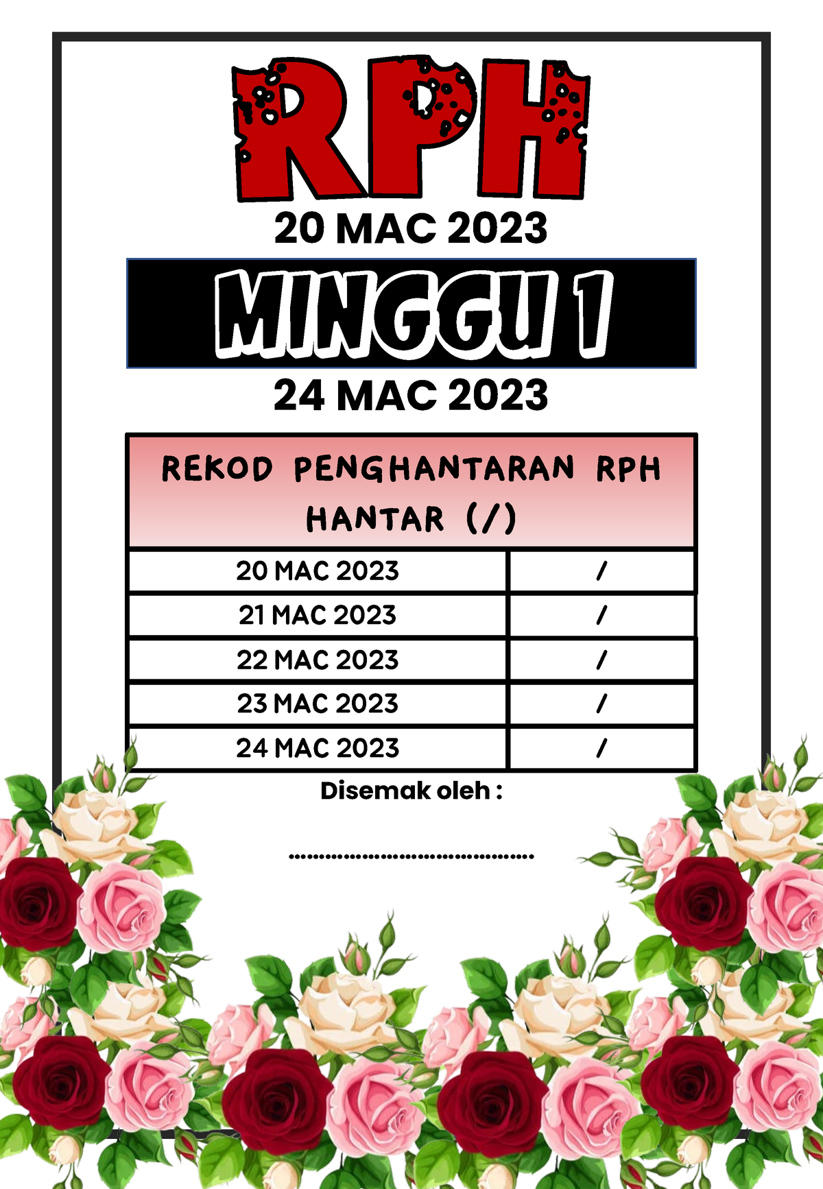 01- Divider RPH Kumpulan B Merah - 20 MAC 2023 24 MAC 2023 REKOD ...