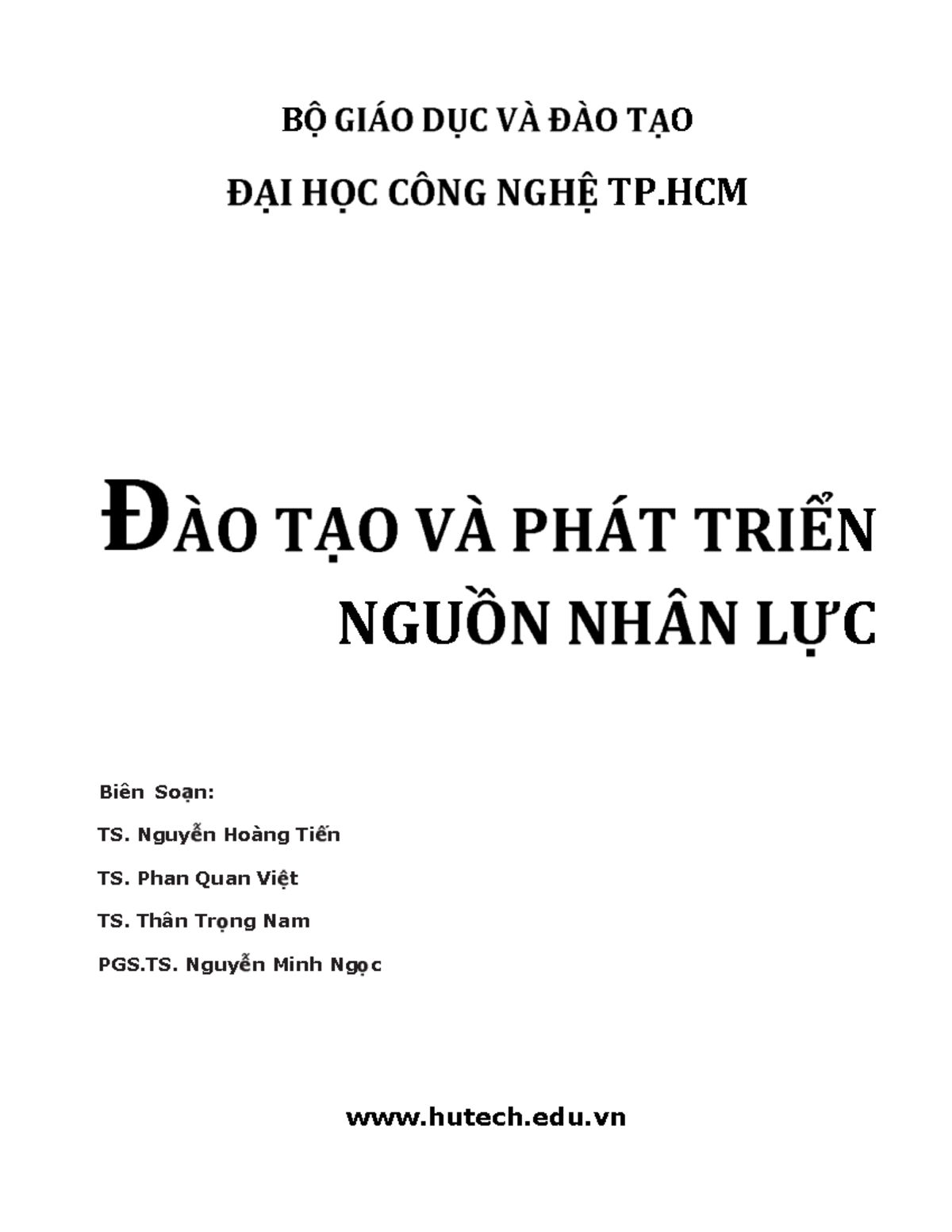 Hutech - Dao tao va Ptnnl - B O TP N NGU C Biên So n: TS. Nguy n Hoàng ...