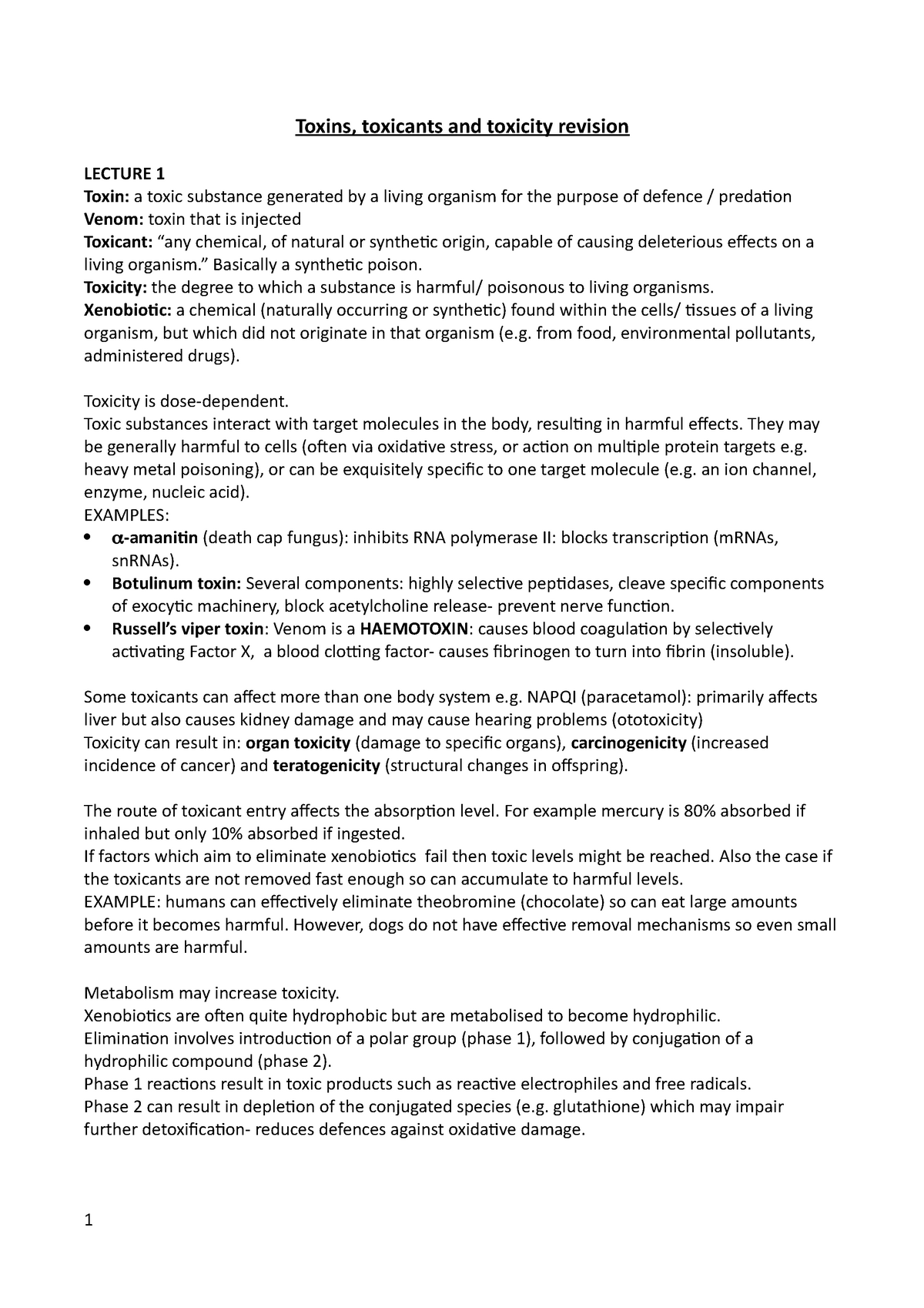 toxins-revision-notes-toxins-toxicants-and-toxicity-revision-lecture-1-toxin-a-toxic