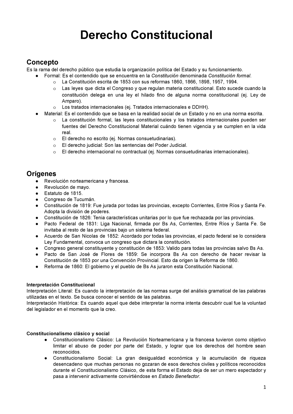 Derecho Constitucional Resumen - Derecho Constitucional Concepto Es La ...