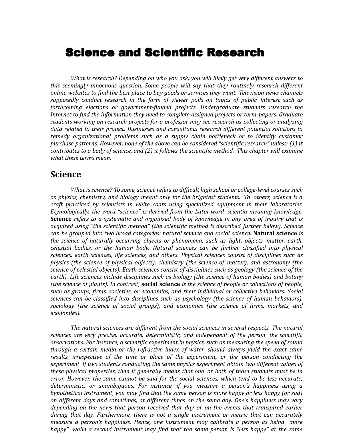 write a research question based on a social science perspective
