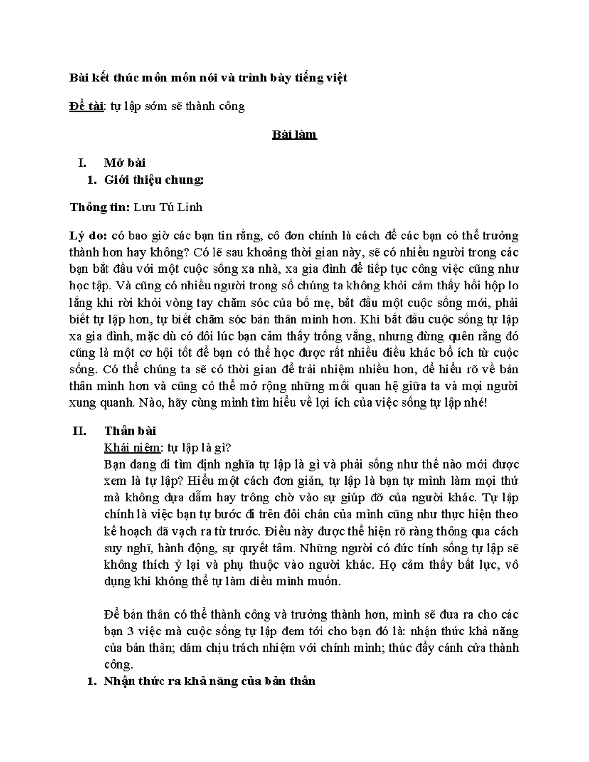 COM-141A Lưu-Tú-Linh - hwiojqw - Bài kết thúc môn môn nói và trình bày ...