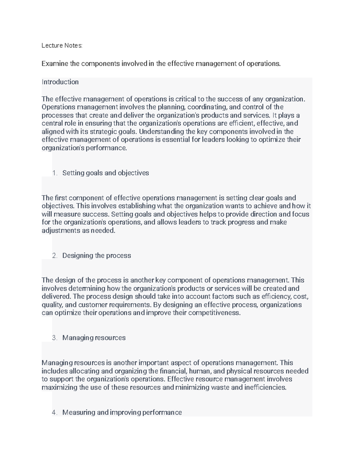 BUS 217 (9 Schoolcraft Examine the components involved in the