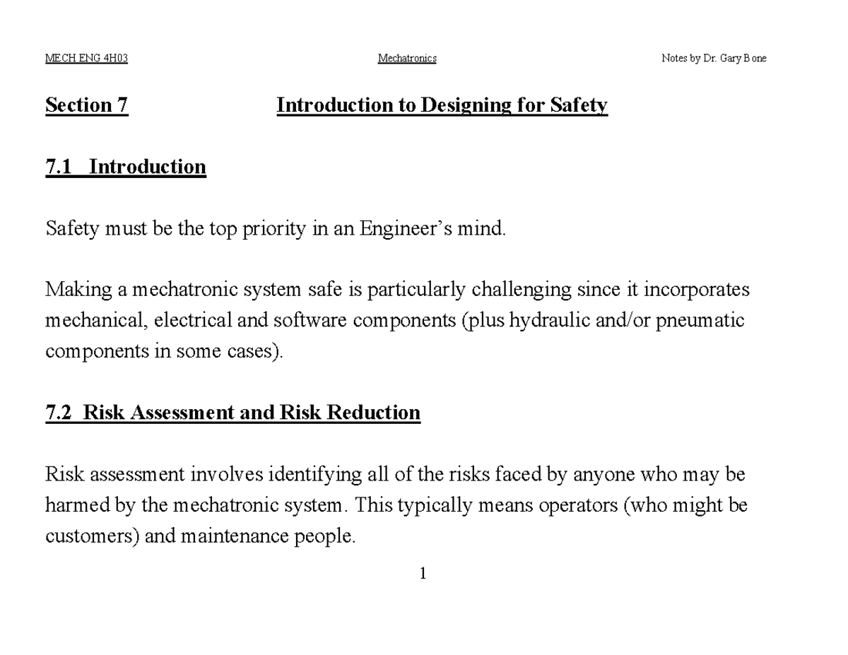 4H03 Lecture Slides Chapter 7 - Section 7 Introduction To Designing For ...