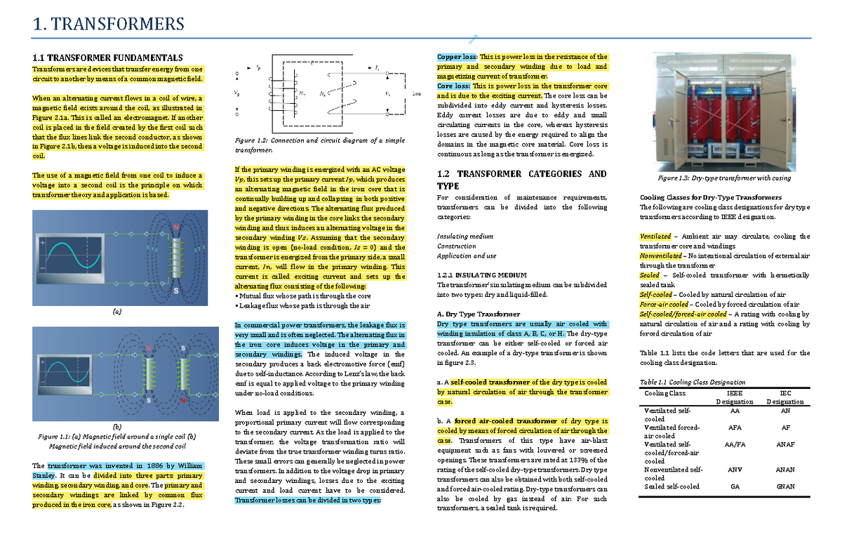 Transformers - Principle of Operation Part 1 - 1. TRANSFORMERS 1 ...
