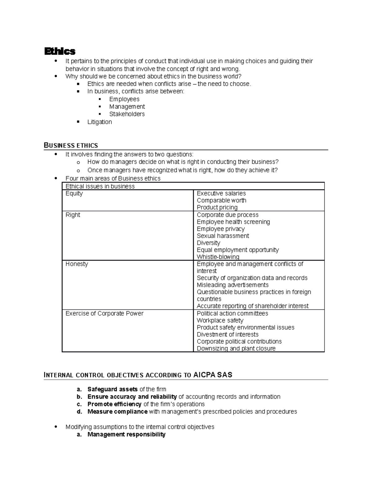 Ethics Accounting Information System - Ethics It pertains to the ...