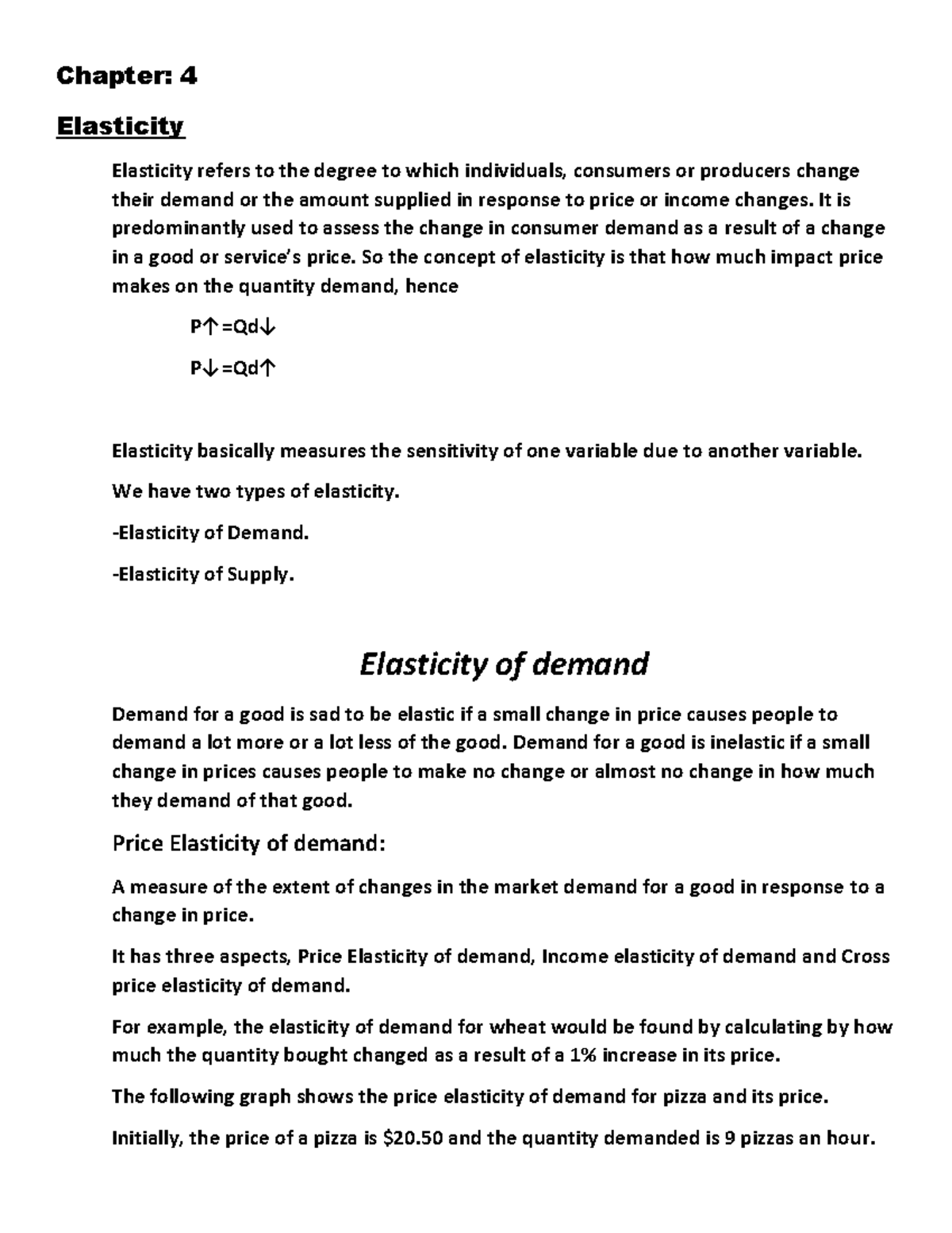 Chapter 1 Elasticity - Chapter: 4 Elasticity Elasticity Refers To The ...