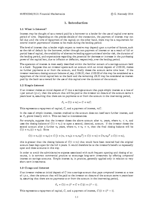 Partial Differential Course Summary - Course summary: CSN/MATH2038 ...